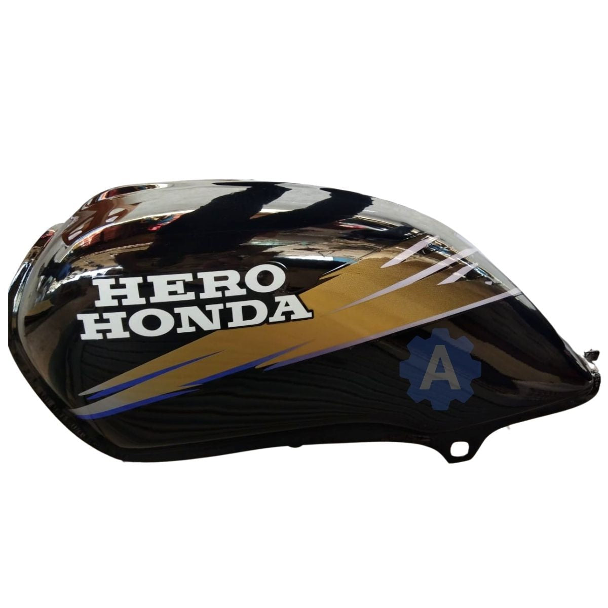 Ensons Petrol Tank for Hero Passion Old Model (Black/Golden)