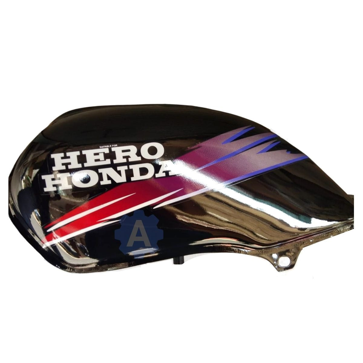 Ensons Petrol Tank for Hero Passion Old Model (Black/Pink)
