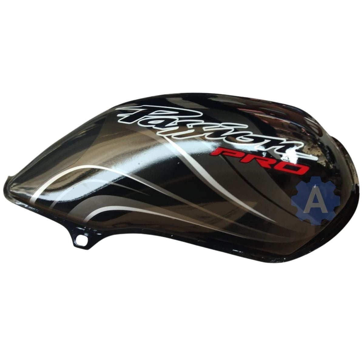 Ensons Petrol Tank for Hero Passion Pro (Black/Silver)