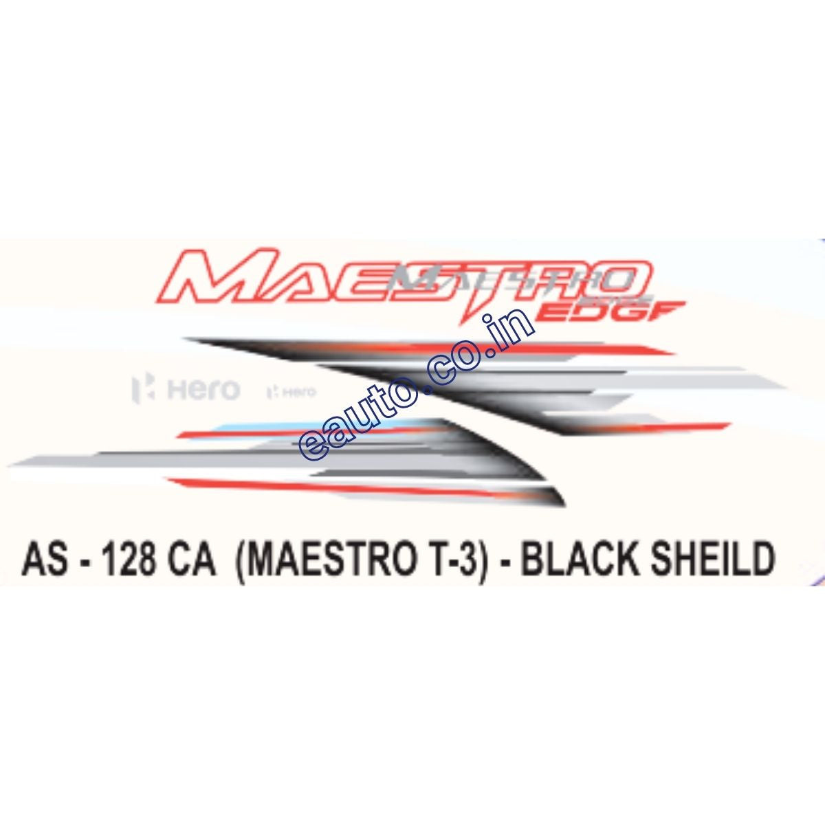 Graphics Sticker Set for Hero Maestro Edge Type Black Vehicle
