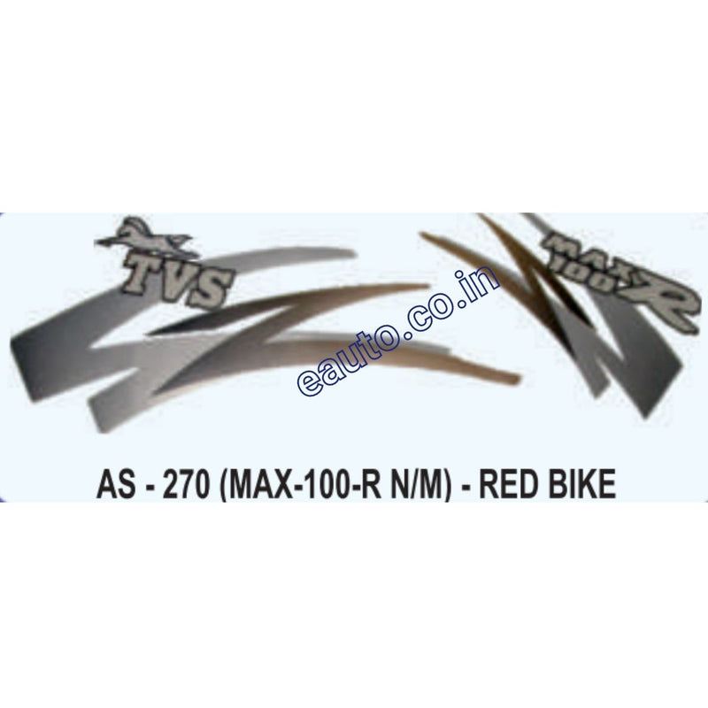 Graphics Sticker Set for TVS Max 100 R | New Model | Red Vehicle