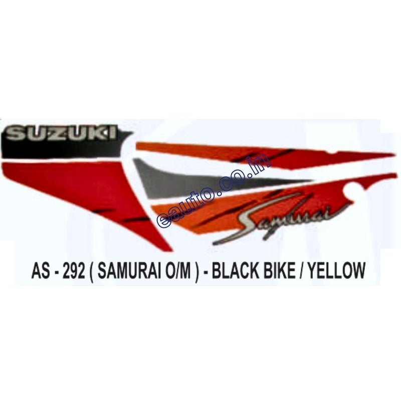 Graphics Sticker Set for Suzuki Samurai | Old Model | Black Vehicle | Yellow Sticker