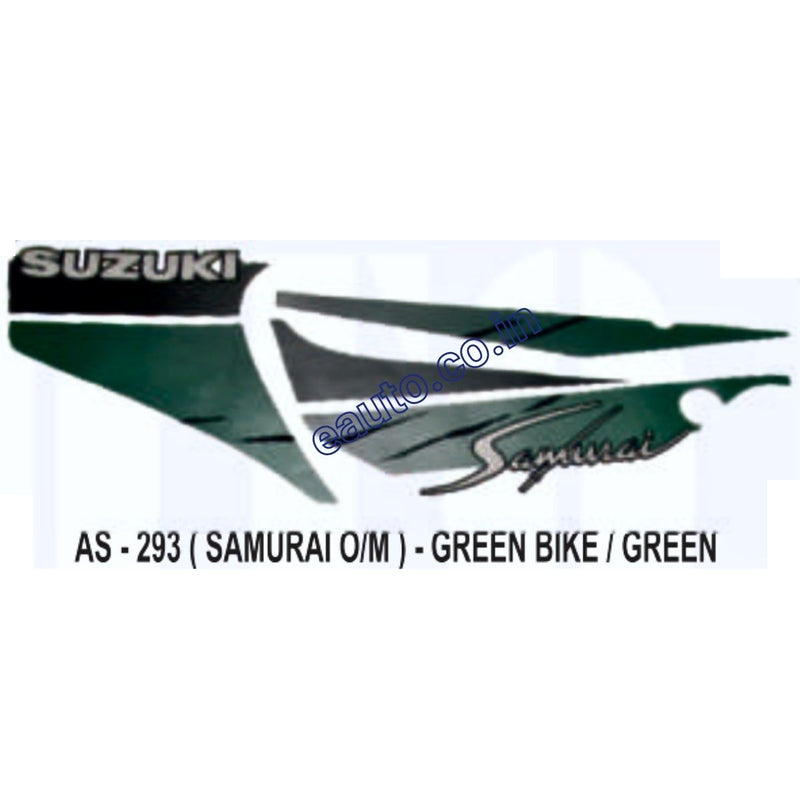 Graphics Sticker Set for Suzuki Samurai | Old Model | Green Vehicle | Green Sticker