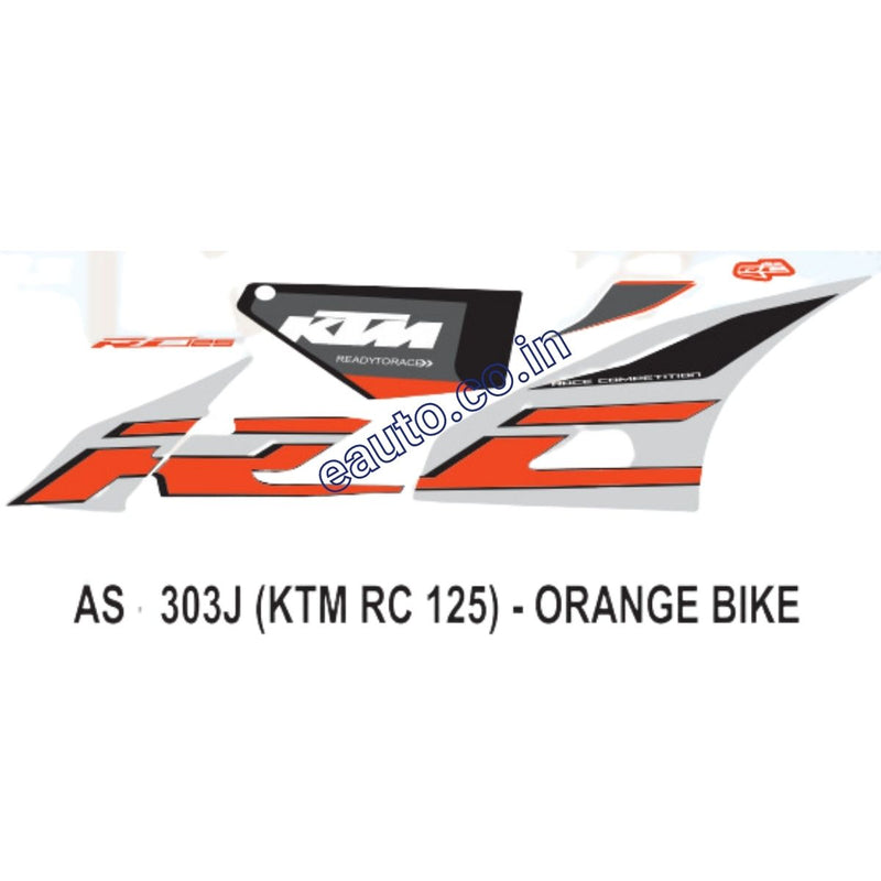 Graphics Sticker Set for KTM RC 125 | Orange Vehicle