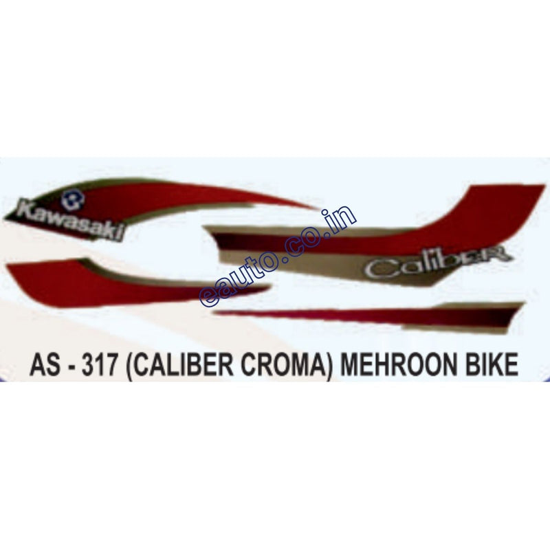 Graphics Sticker Set for Bajaj Caliber Croma | Mehroon Vehicle