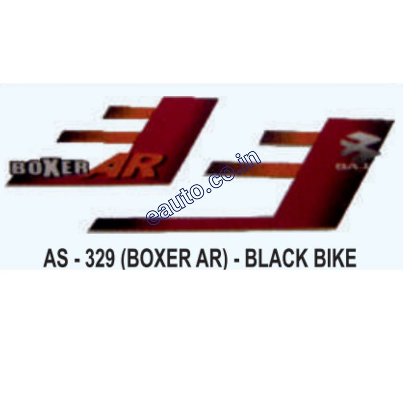 Graphics Sticker Set for Bajaj Boxer AR | Black Vehicle