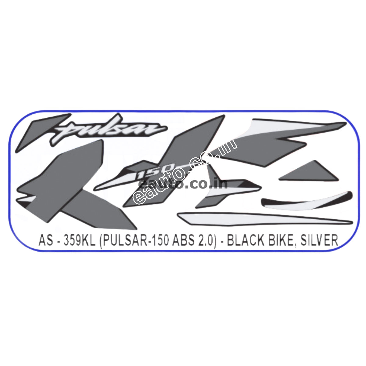 pulsar 150 as black colour clipart