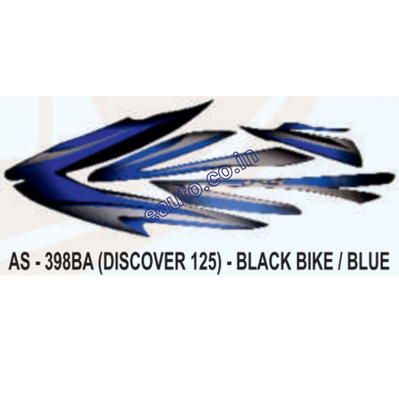 Graphics Sticker Set for Bajaj Discover 125 | Black Vehicle | Blue Sticker