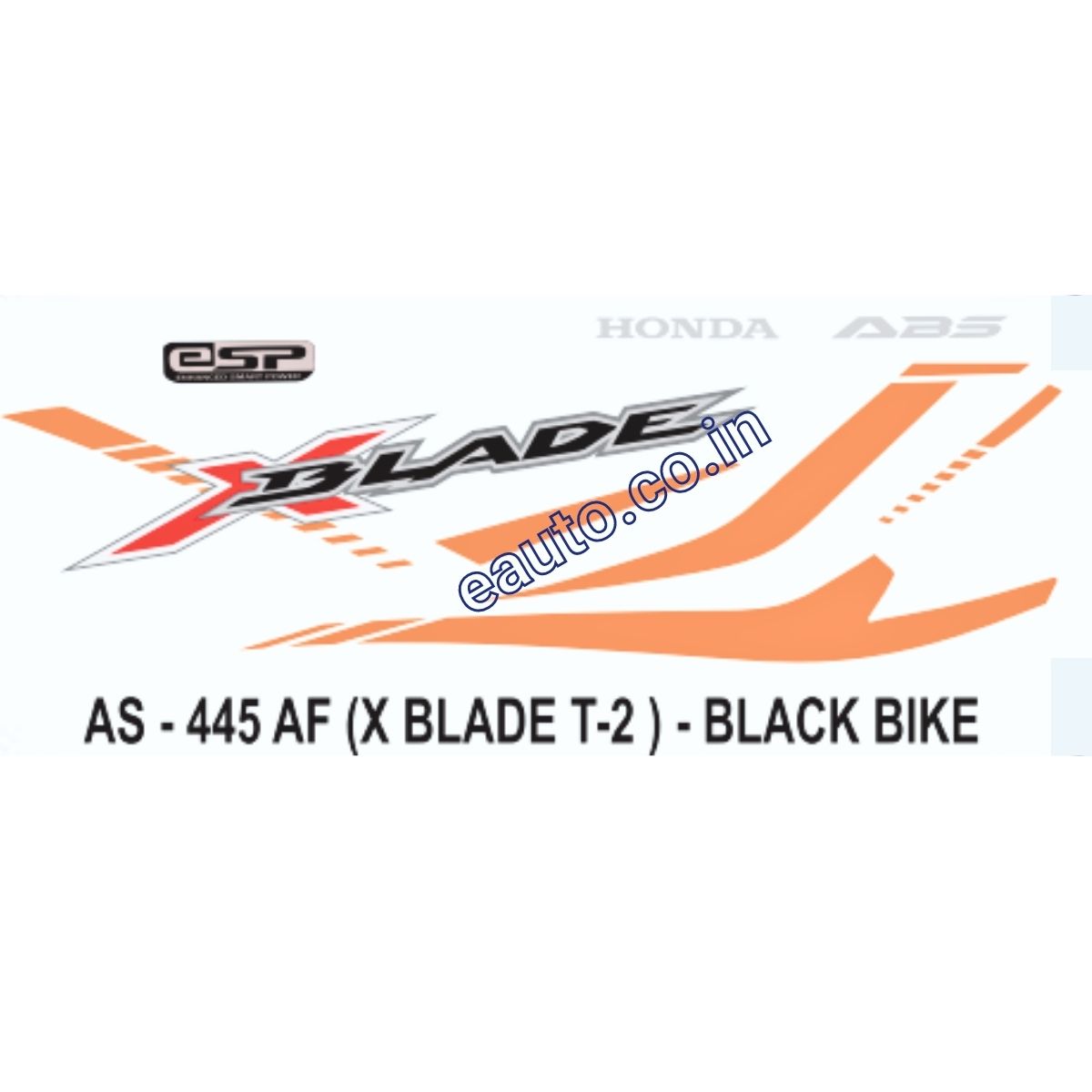 Graphics Sticker Set for Honda X Blade Type 2 ABS Black Vehicle