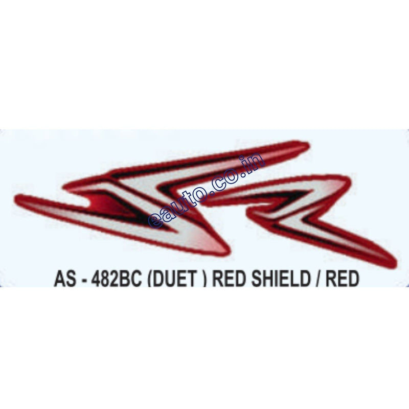 Graphics Sticker Set for Hero Honda Duet | Red Sticker