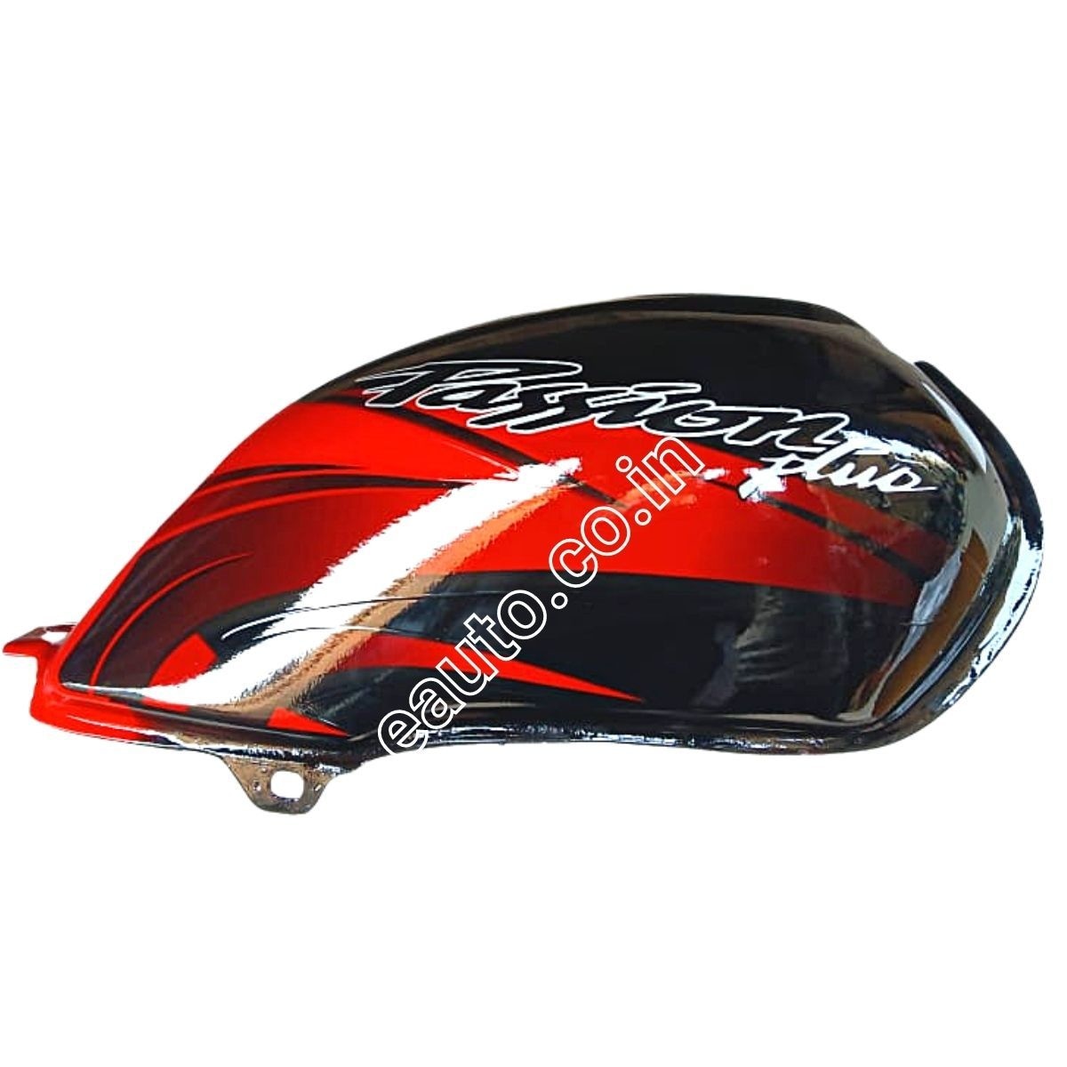 Ensons Petrol Tank for Hero Passion Plus Alloy Wheel (Black/Red)