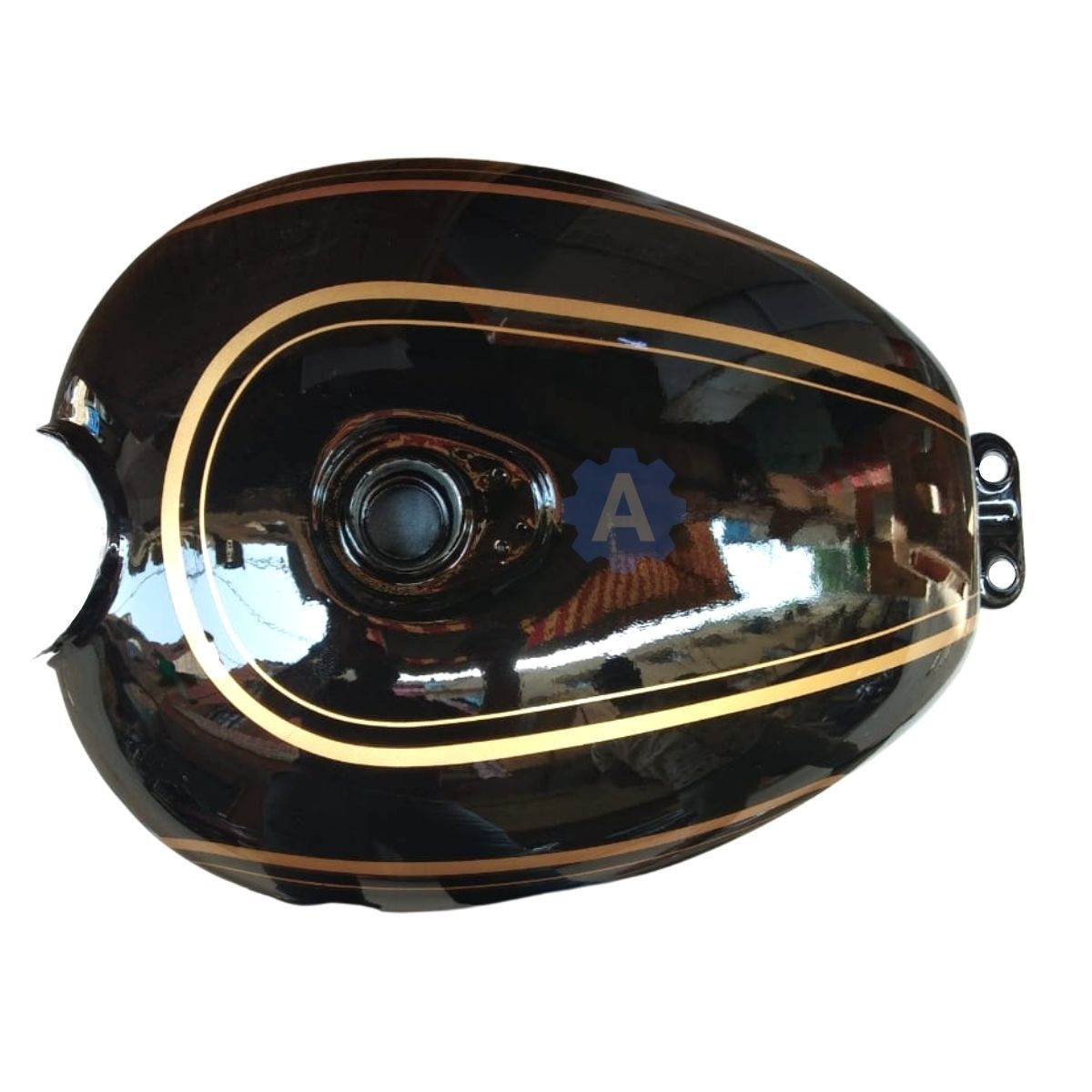 Ensons Petrol Tank for Royal Enfield Bullet 350 BS3 Black Golden B