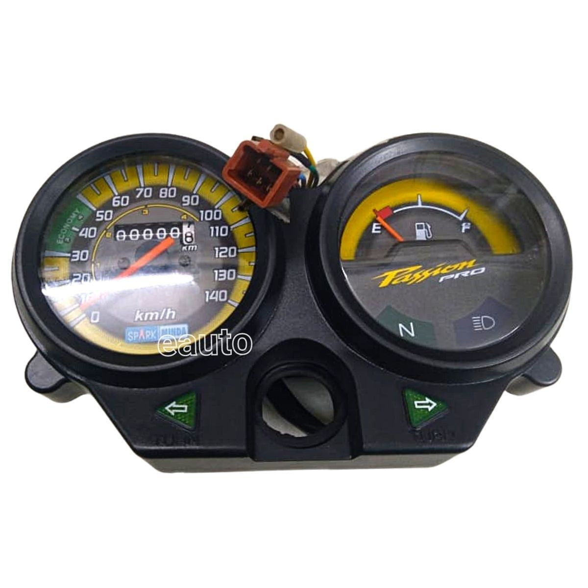 MINDA Analog Speedometer Assembly for Hero Passion Pro Yellow