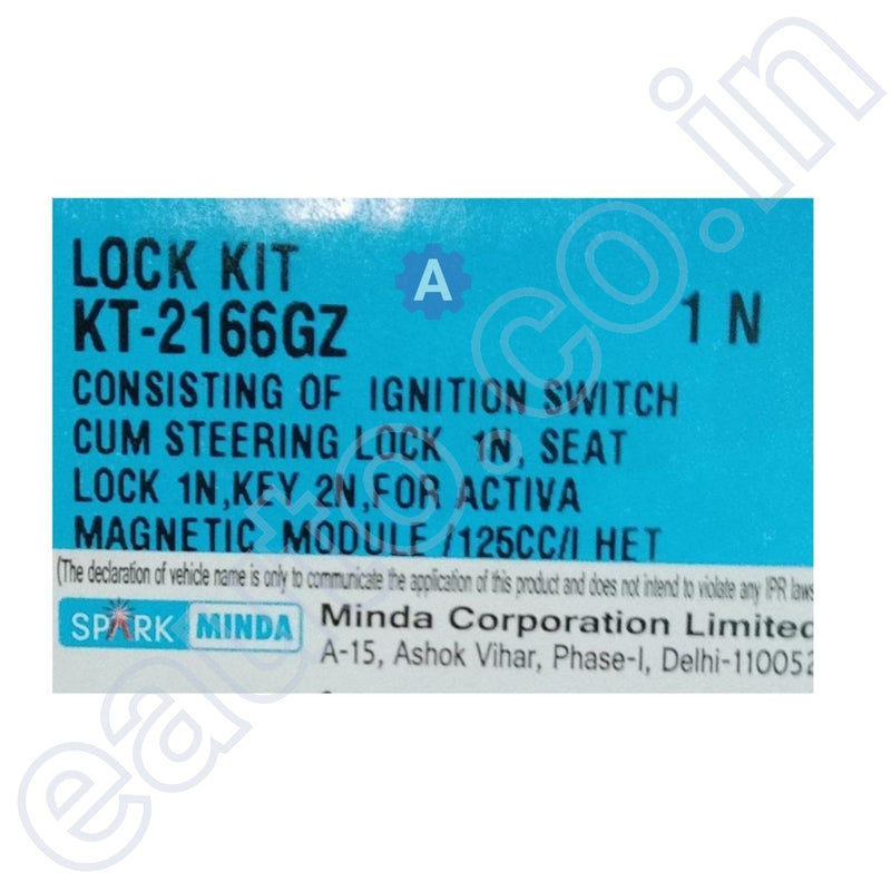 Minda Lock Set For Honda Activa 125Cc | 3G Het Magnetic Module Ignition