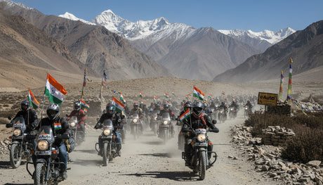 Ladakh Police Initiates Motorcycle Rally from Ladakh to Gujarat for National Unity and Drug-Free India