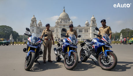 Kolkata Police Fleet Strengthened with Induction of Ultraviolette X-47 Skyforce Electric Motorcycles