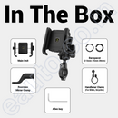 BikeXNeo Grip-X Alpha Charge Mobile Holder | USB-C Charging | Fits Motorcycle Bicycle Scooter | With Shock Absorption