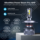 BikeXNeo Power Beam Pro 48W Motorcycle LED Headlight Bulb – India’s Most Powerful | 1 Year Warranty | Universal H4 Fit