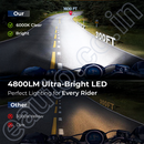 BikeXNeo Power Beam Pro 48W Motorcycle LED Headlight Bulb – India’s Most Powerful | 1 Year Warranty | Universal H4 Fit