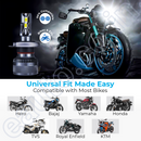BikeXNeo Power Beam Pro 48W Motorcycle LED Headlight Bulb – India’s Most Powerful | 1 Year Warranty | Universal H4 Fit