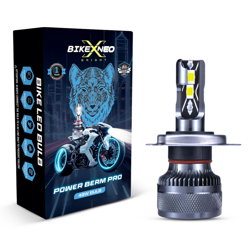 Buy India’s Most Powerful 48W LED Motorcycle Bulb – BikeXNeo Power Beam ...