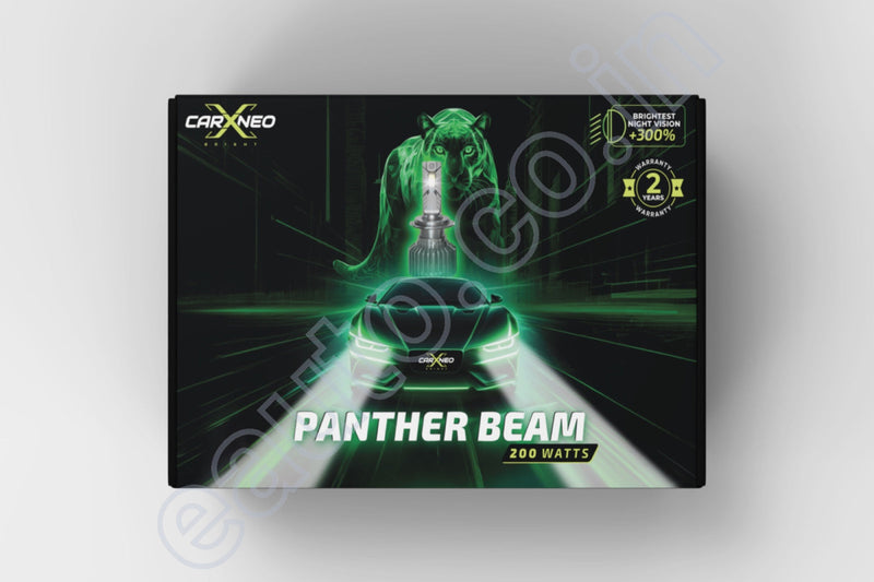 CarXNeo PantherBeam 200 Watt Powerful Car LED Bulb | Set of 2 | H27 | 6000K | 2 Years Warranty LED Bulb