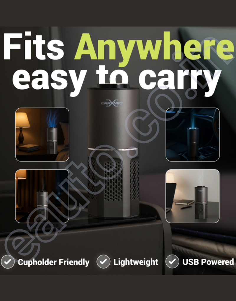 CarXNeo PureZen Air Purifier & Cleaner for Car Travel Office Desk | 1 Year Warranty | Lowers AQI & Removes Smoke Dust