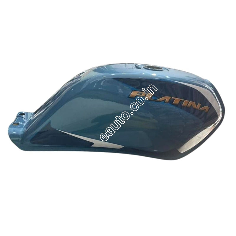 Eauto Petrol Tank for Bajaj Platina New Model | Blue Petrol Tank