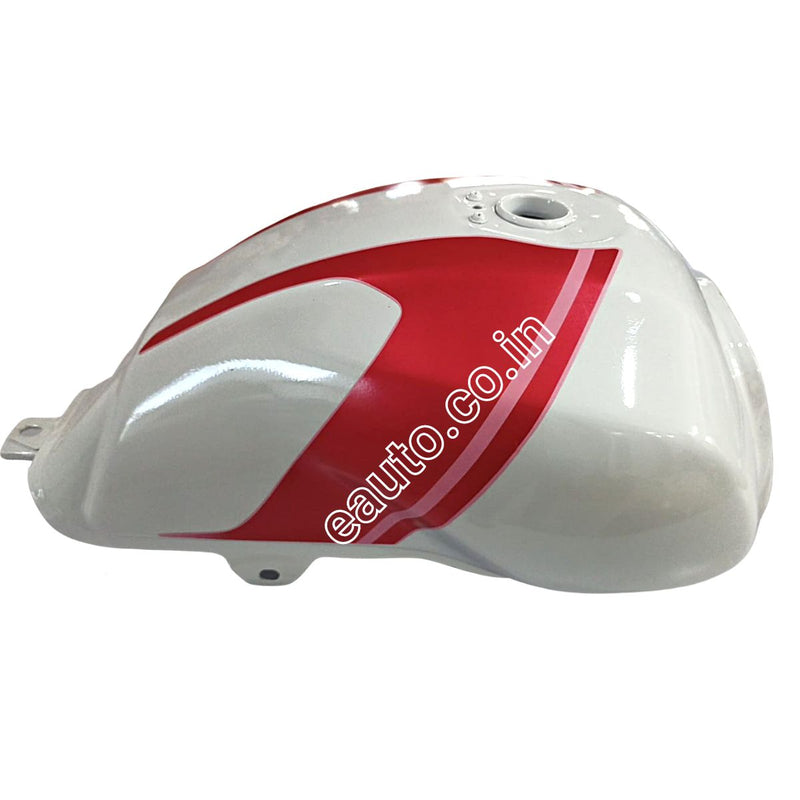 Ensons Fuel Tank For Bajaj Vikrant V15 | V12 White With Red Sticker Petrol