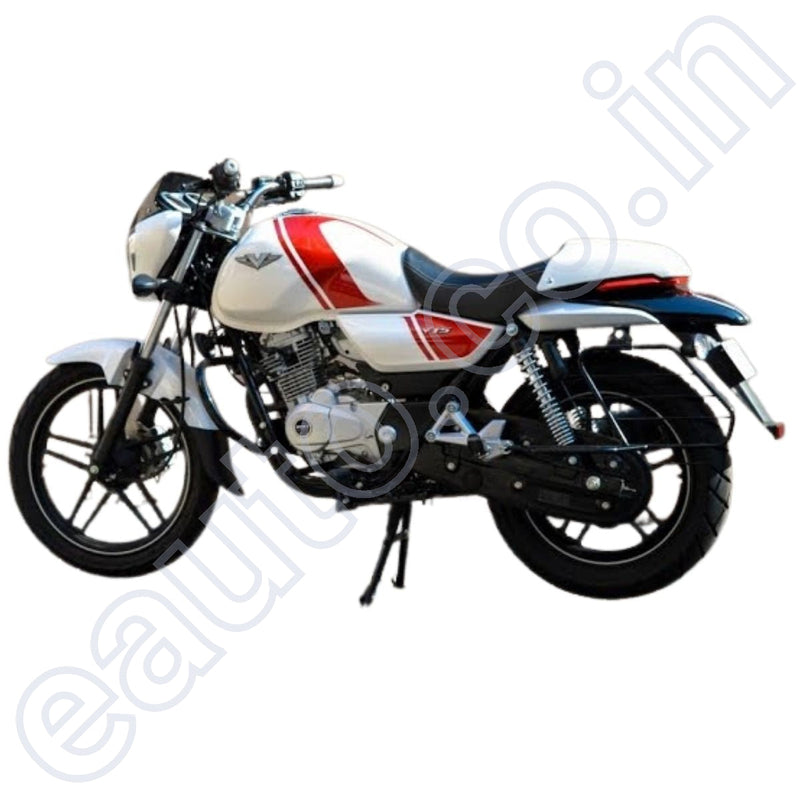 Ensons Fuel Tank For Bajaj Vikrant V15 | V12 White With Red Sticker Petrol