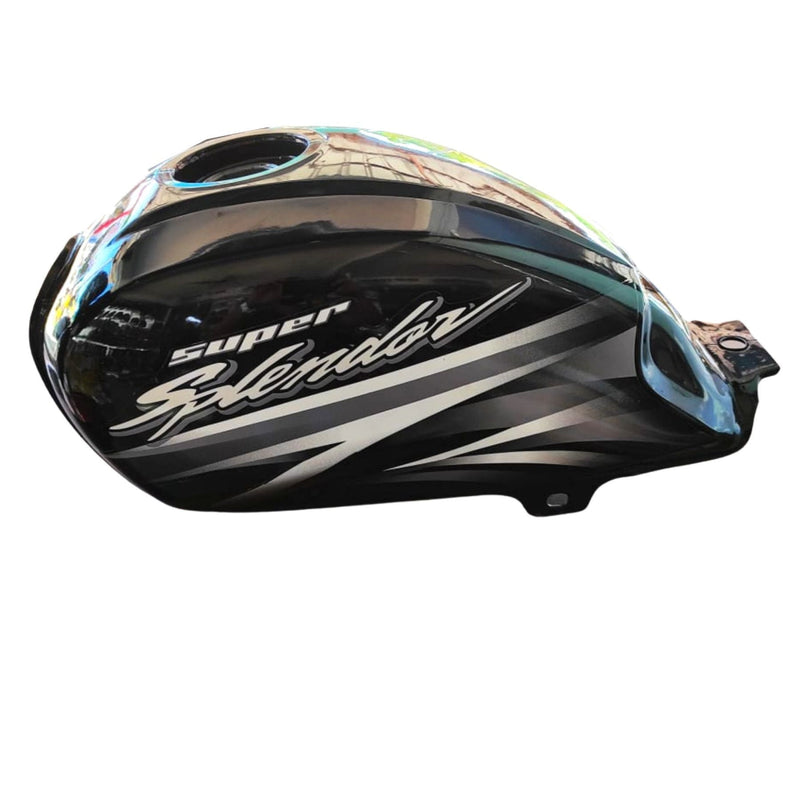 ENSONS Fuel Tank for Hero Super Splendor ( Black Grey Petrol Tank or T