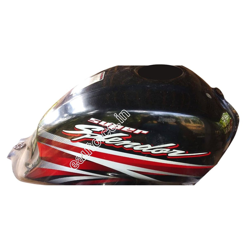 Ensons Fuel Tank For Hero Super Splendor | Black & Red Petrol Or Tanki