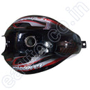 Ensons Petrol Tank For Bajaj Discover 125M/ 100M (Black/red)
