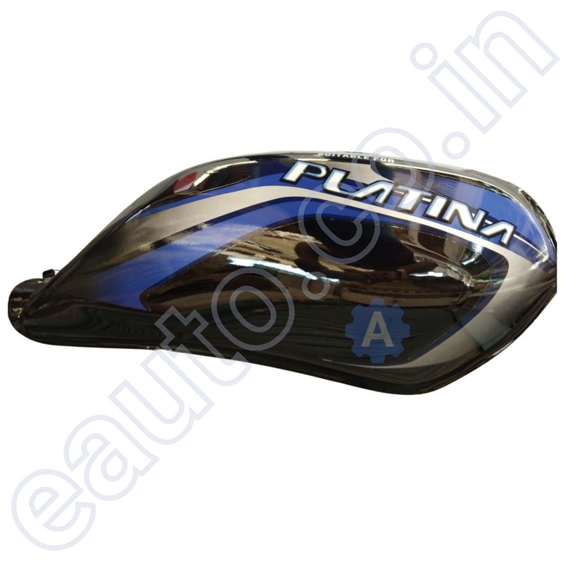 Ensons Petrol Tank For Bajaj Platina 125 (Black/blue)