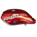 Ensons Petrol Tank For Bajaj Platina 125 (Red /golden)