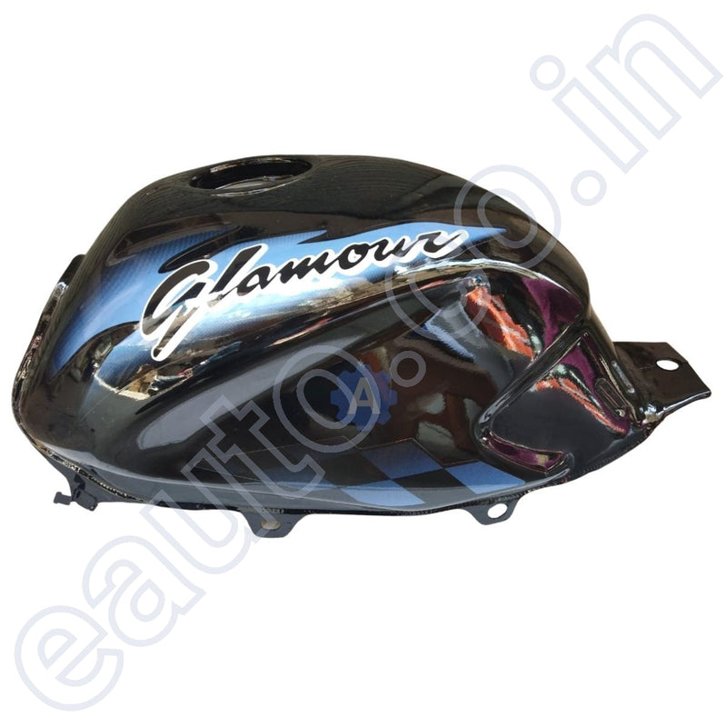 Ensons Petrol Tank For Hero Glamour Type 2 (Black/blue)