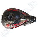 Ensons Petrol Tank For Hero Glamour Type 2 (Black/red)