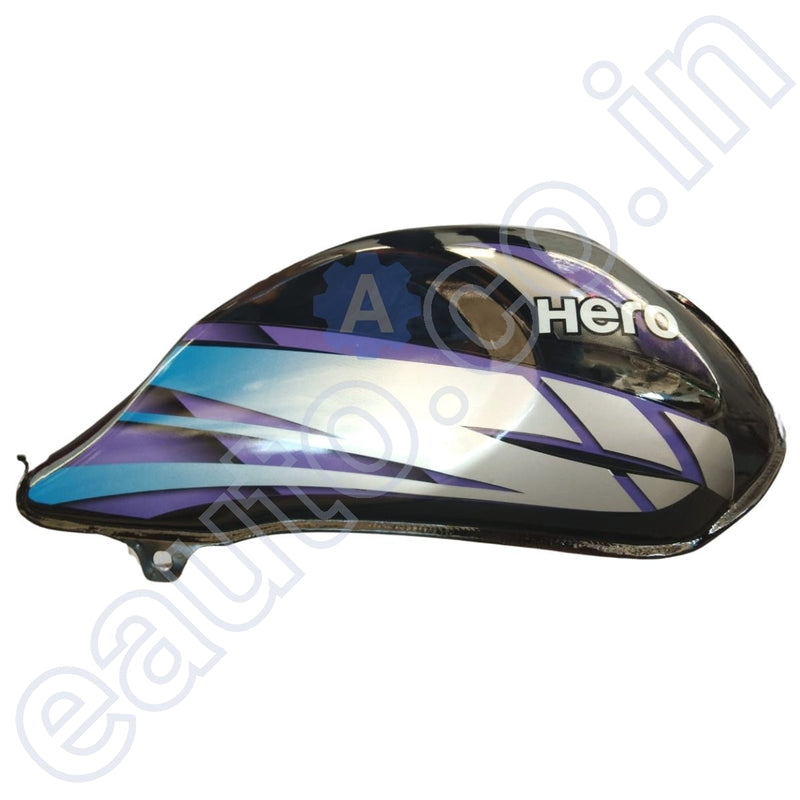 Ensons Petrol Tank For Hero Hf Deluxe 2016 (Black/blue)