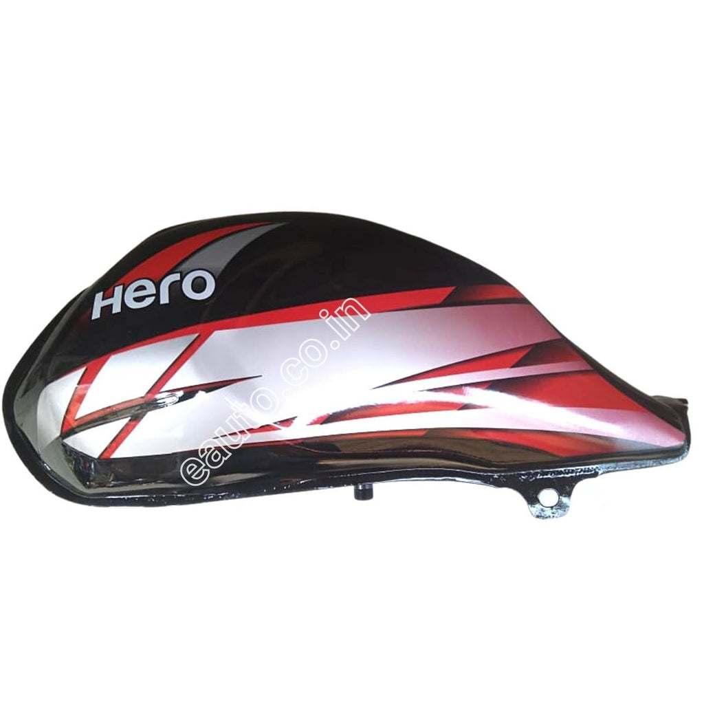 Ensons Petrol Tank for Hero HF Deluxe 2016 (Black/Red)