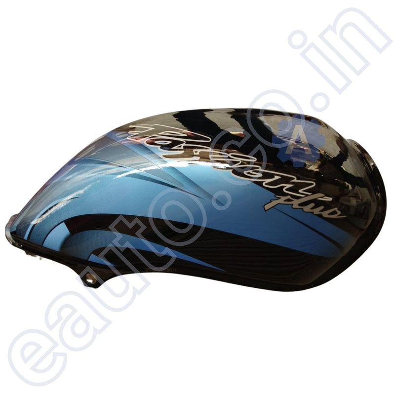 Ensons Petrol Tank For Hero Passion Plus Alloy Wheel (Black/blue)