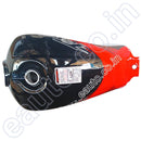 Ensons Petrol Tank For Hero Passion Plus Alloy Wheel (Black/red)