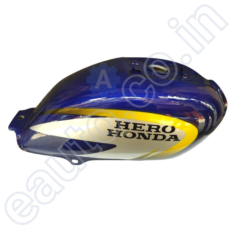 Ensons Petrol Tank for Hero Splendor Plus with Yellow/Silver S