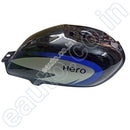 Ensons Petrol Tank For Hero Splendor Pro | Black & Blue Type 2