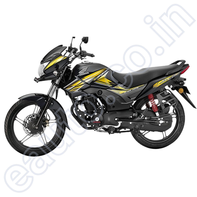 Ensons Petrol Tank For Honda Cb Shine Sp | Black With Yellow Sticker
