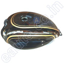 Ensons Petrol Tank For Royal Enfield Bullet 350 Bs4 (Black/golden) | Apr 2017 To Mar 2020 Models