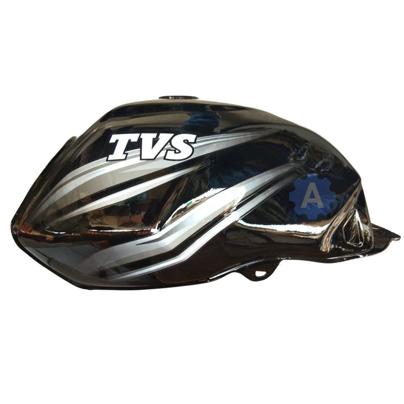 Ensons Petrol Tank For Tvs Star City Plus (Black/silver)