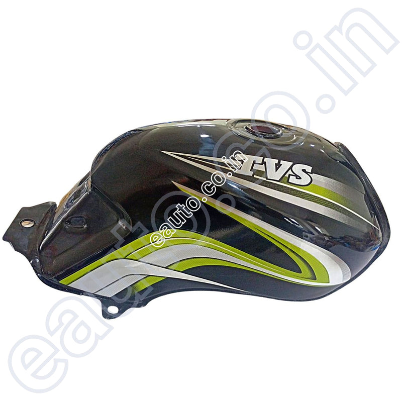 Ensons Petrol Tank For Tvs Star Sports |Type 3 | Black/green