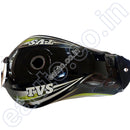 Ensons Petrol Tank For Tvs Star Sports |Type 3 | Black/green