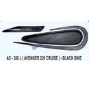 Graphics Sticker Set for Bajaj Avenger 220 Cruise | Black Vehicle