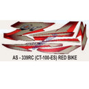 Graphics Sticker Set for Bajaj CT 100 | Electric Start | Red Vehicle
